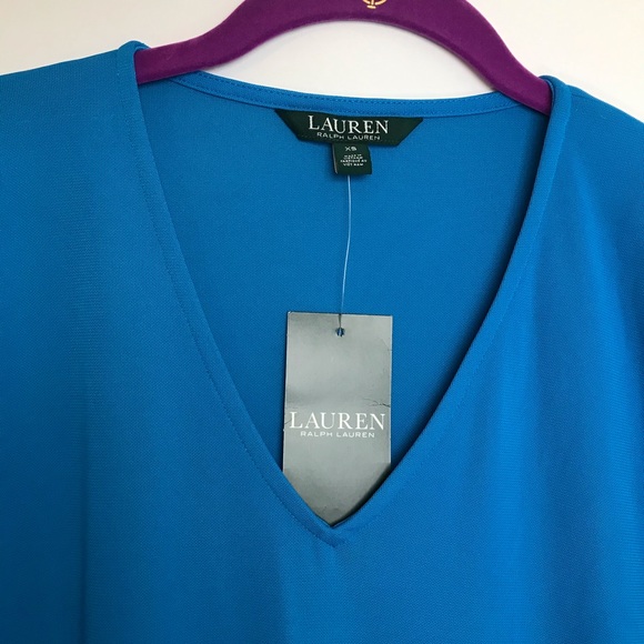 LaurenRalphLauren Cyan Stretch Jersey Dolman Dress - Picture 5 of 11